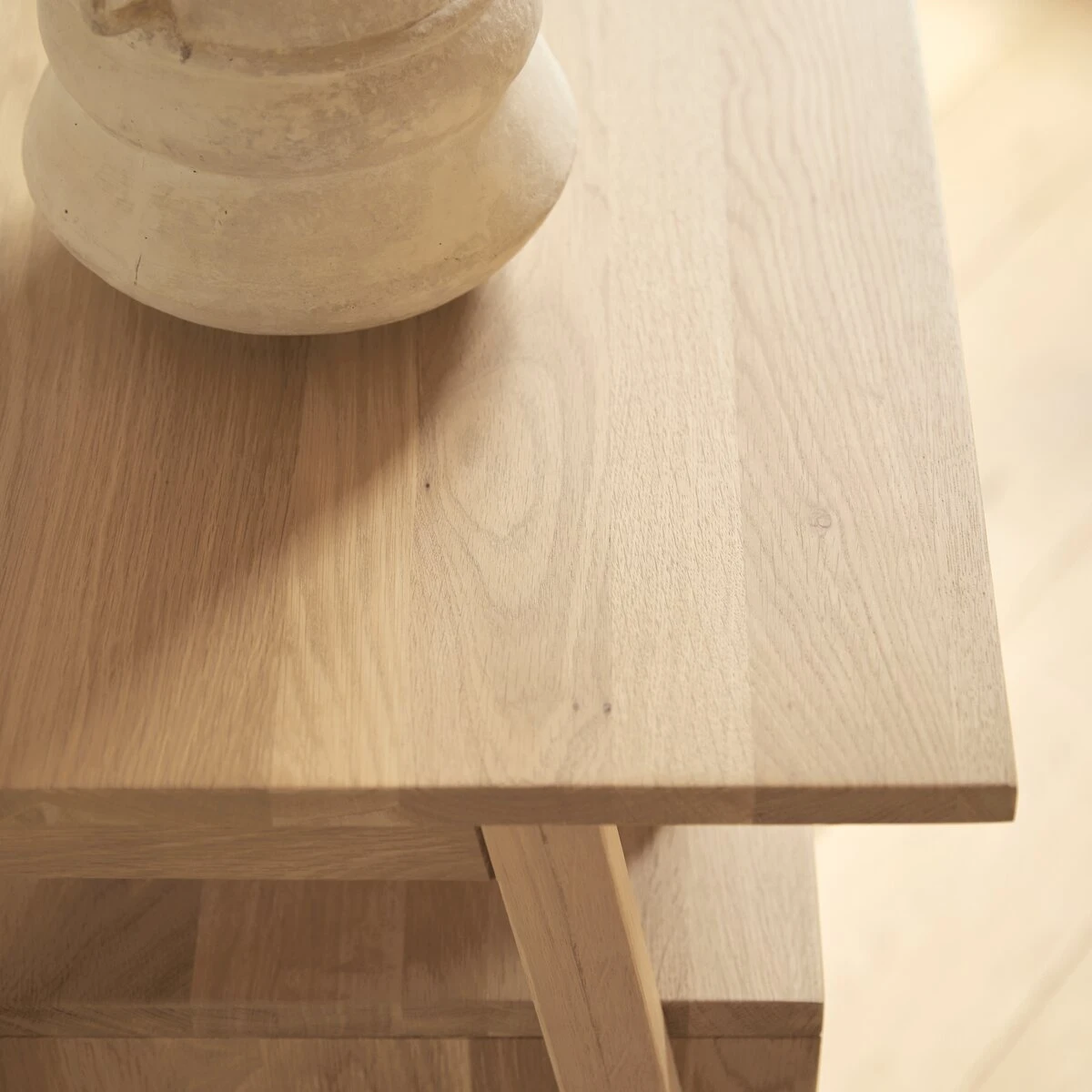 Pola - Console 2 Tiroirs En ChĂȘne Massif â Image 3