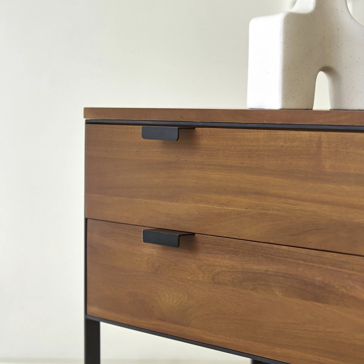 Urban - Console En Acacia Massif Et Métal – Image 3