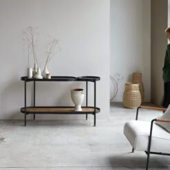 Alix - Console En Mindi Et Cannage