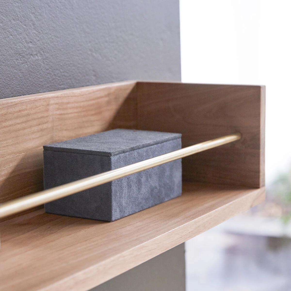 Sasha - Etagère Murale En Teck Massif 60 Cm – Image 2