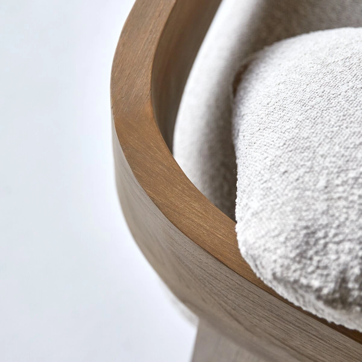 Boti - Fauteuil En Mindi Massif Et Tissu écru – Image 7