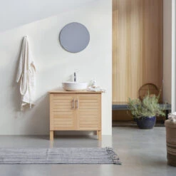 Soho - Meuble Sous Vasque En Hêtre Massif 85 Cm