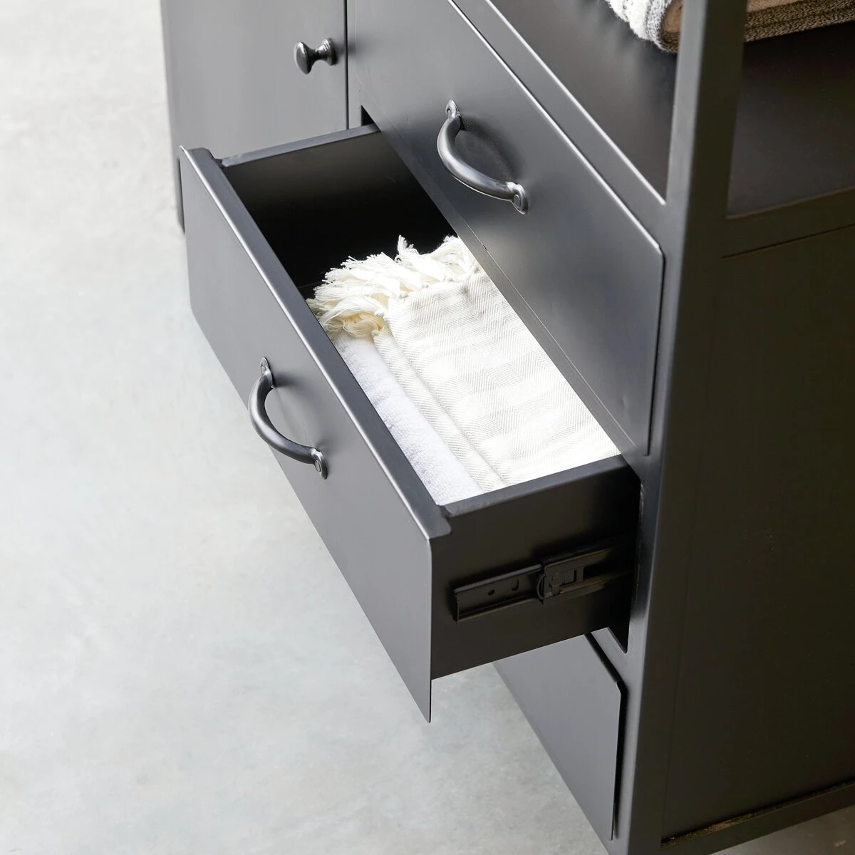 Industriel - Meuble Sous Vasque En Manguier Massif Et Métal 95 Cm – Image 5