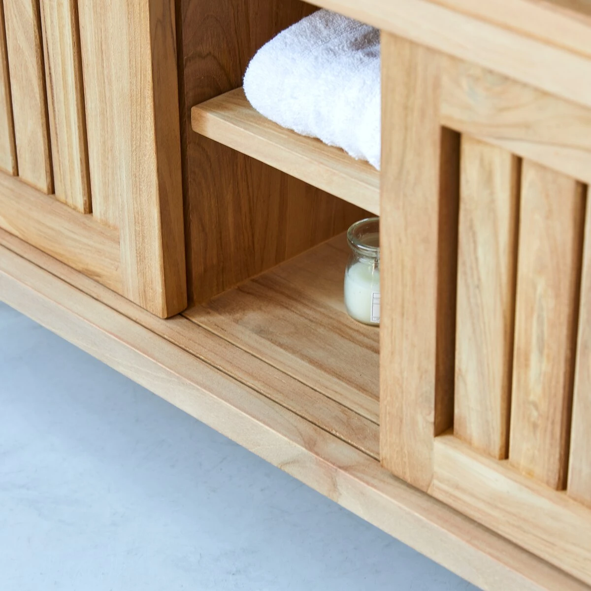 Colonial - Meuble Sous Vasque En Teck Massif 120 Cm – Image 7