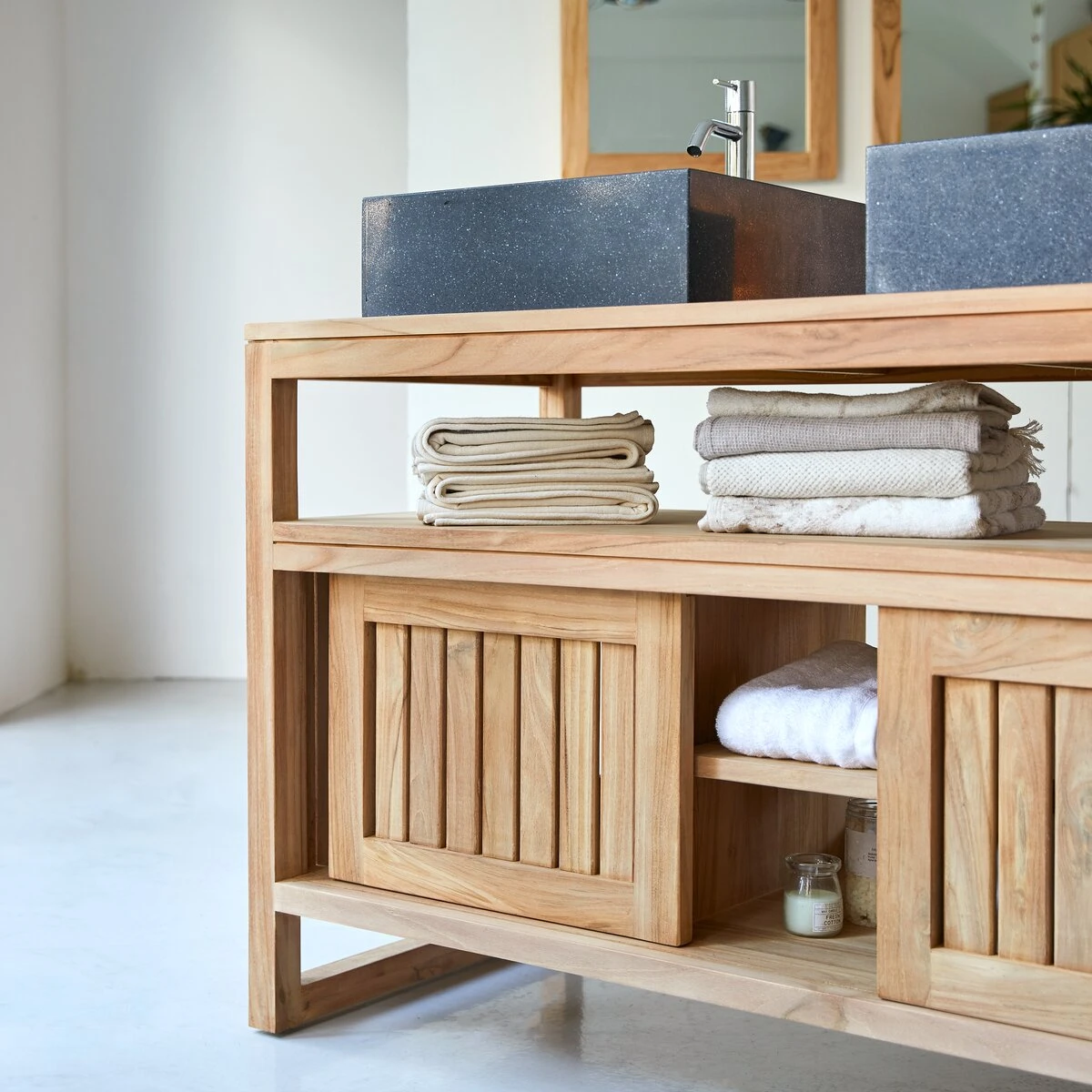 Colonial - Meuble Sous Vasque En Teck Massif 120 Cm – Image 8