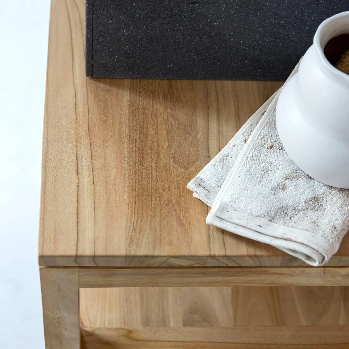 Colonial - Meuble Sous Vasque En Teck Massif 90 Cm – Image 3