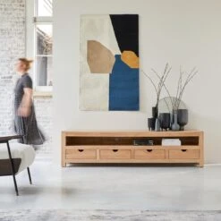 Oliver - Meuble TV En Chêne Massif 200 Cm