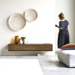 Circa - Meuble TV En Teck Massif 3 Tiroirs 160 Cm