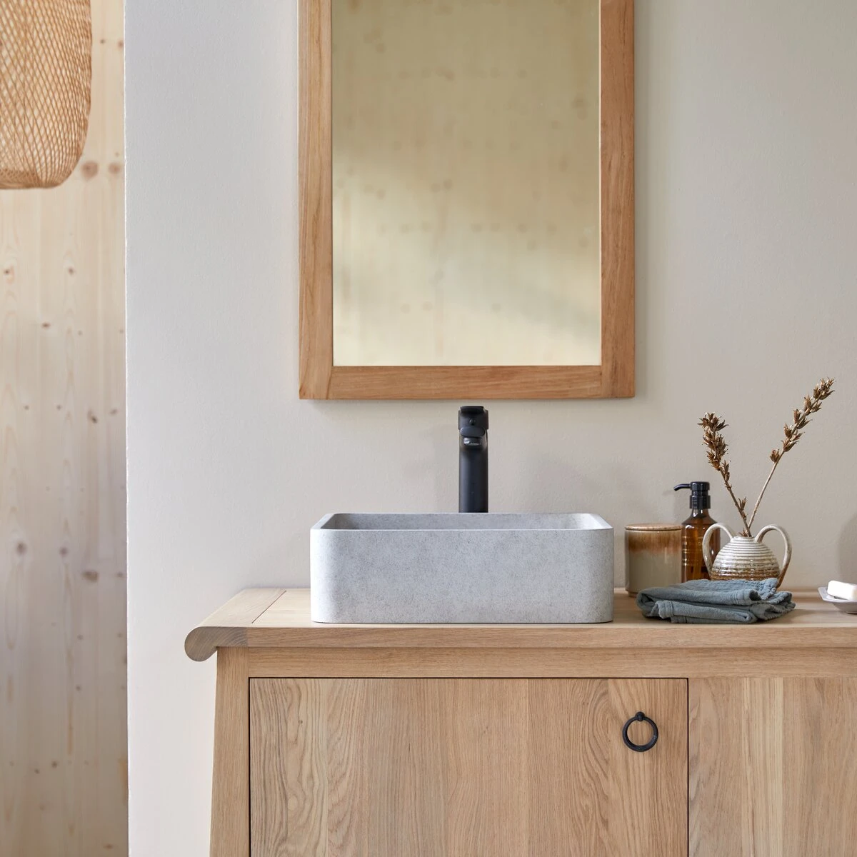 Thaïs - Vasque Carrée Béton Grey – Image 5